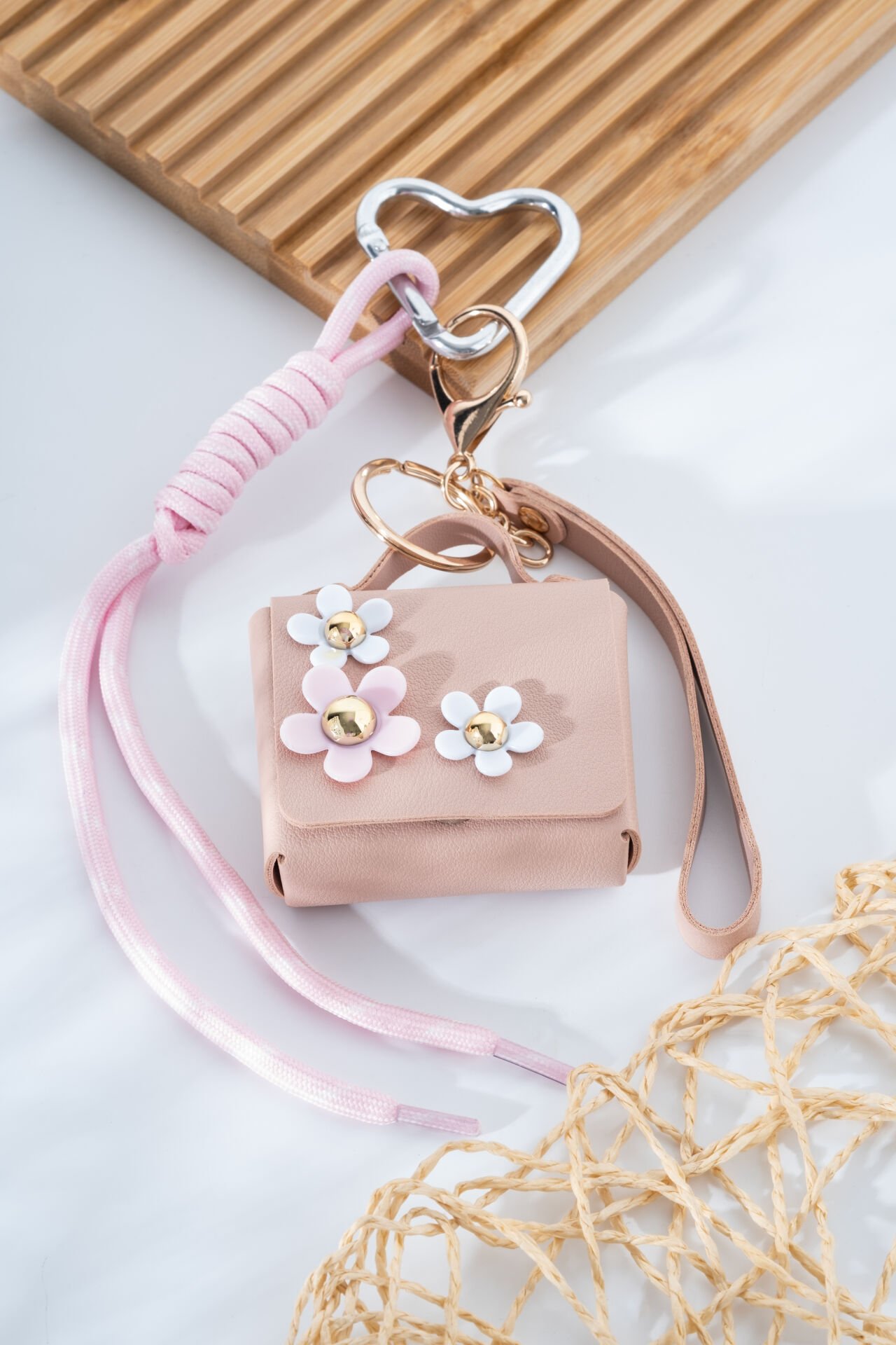 Pembe Çanta Figürlü Anahtarlık Ve Çanta Charm'ı