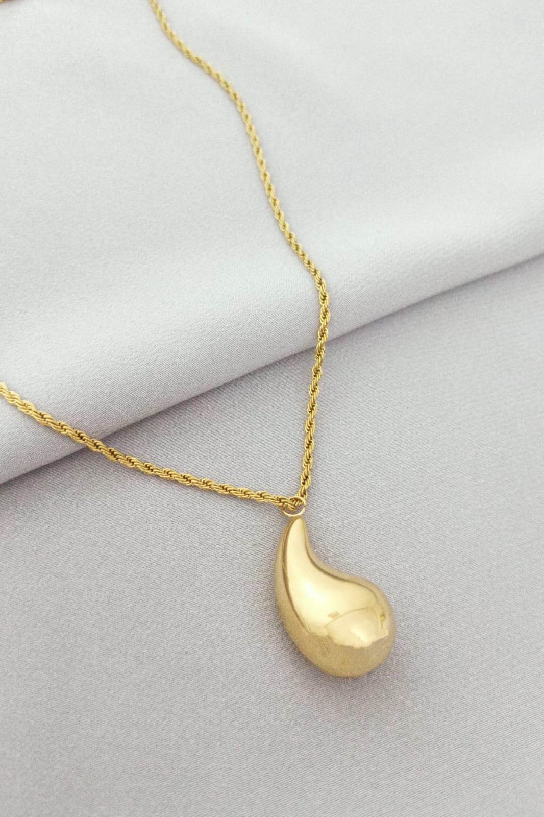 Çelik bottega kolye gold 60 cm