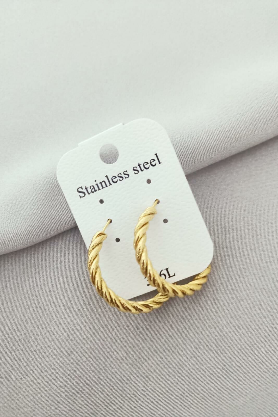 Çelik küpe gold
