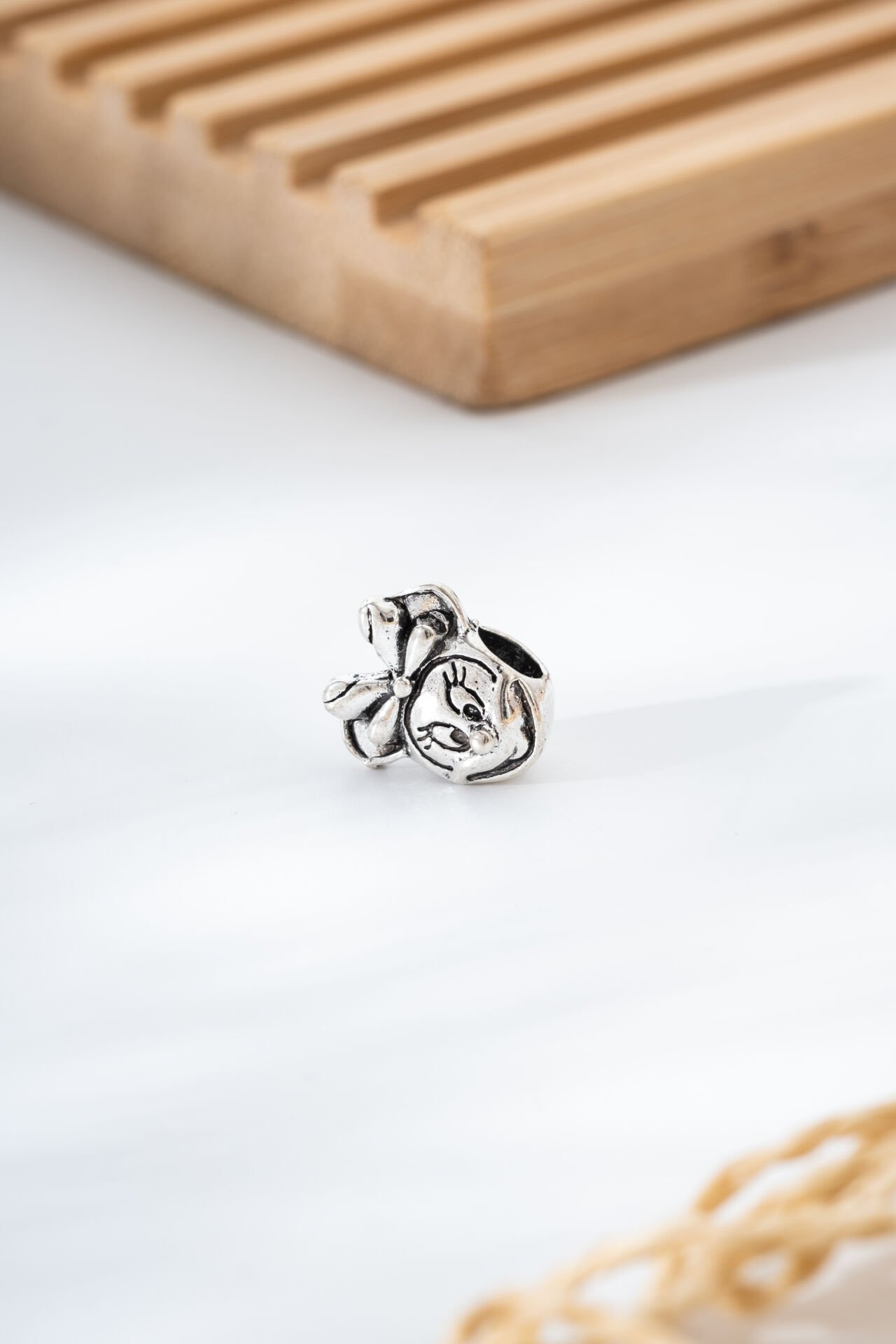 Çelik Mickey Mouse Figürlü Charm