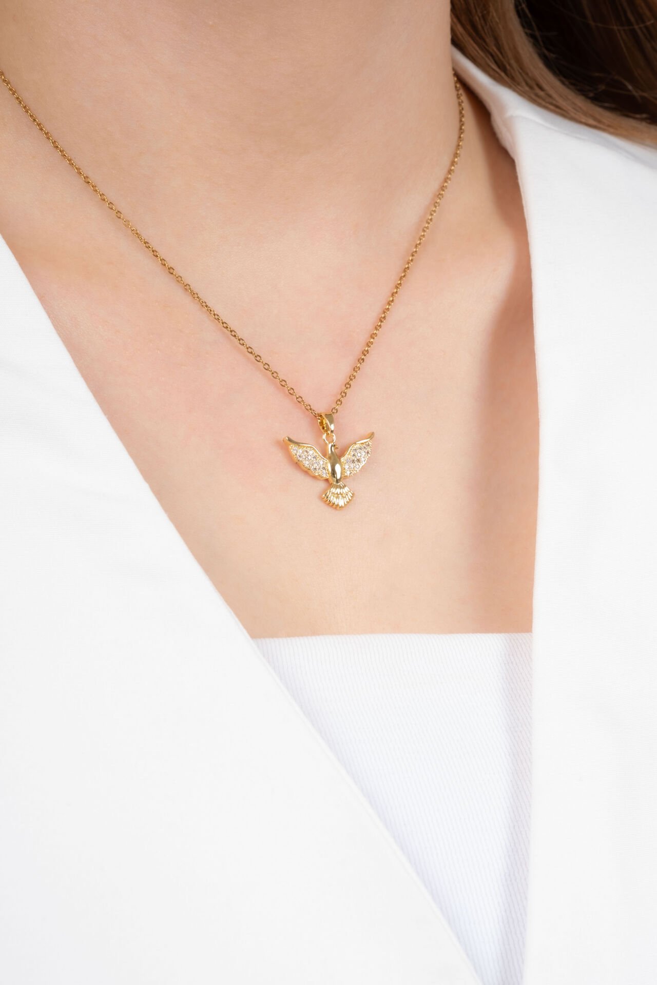 Gold Mini Anka Kuşu Kolye