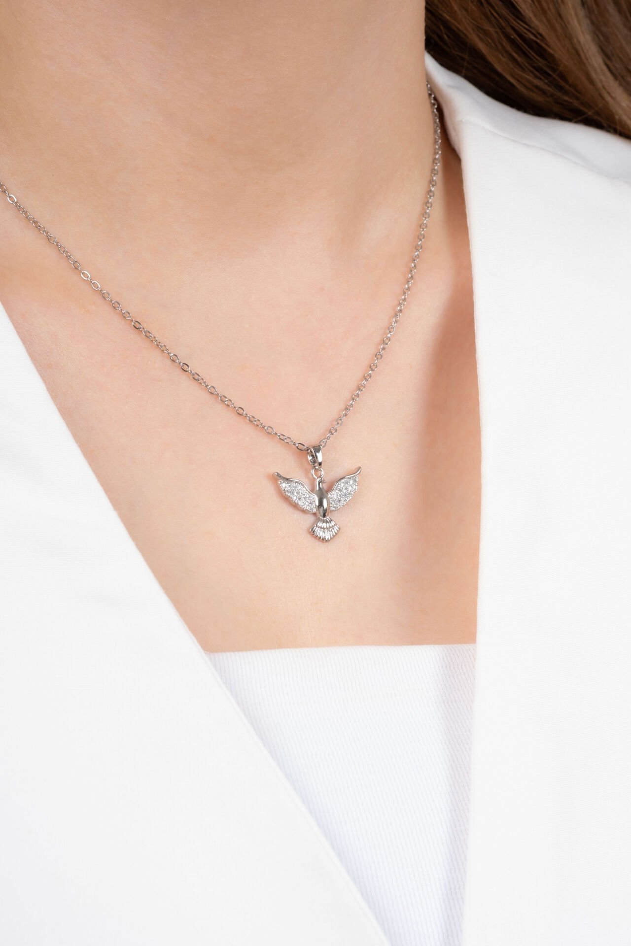 Silver Mini Anka Kuşu Kolye