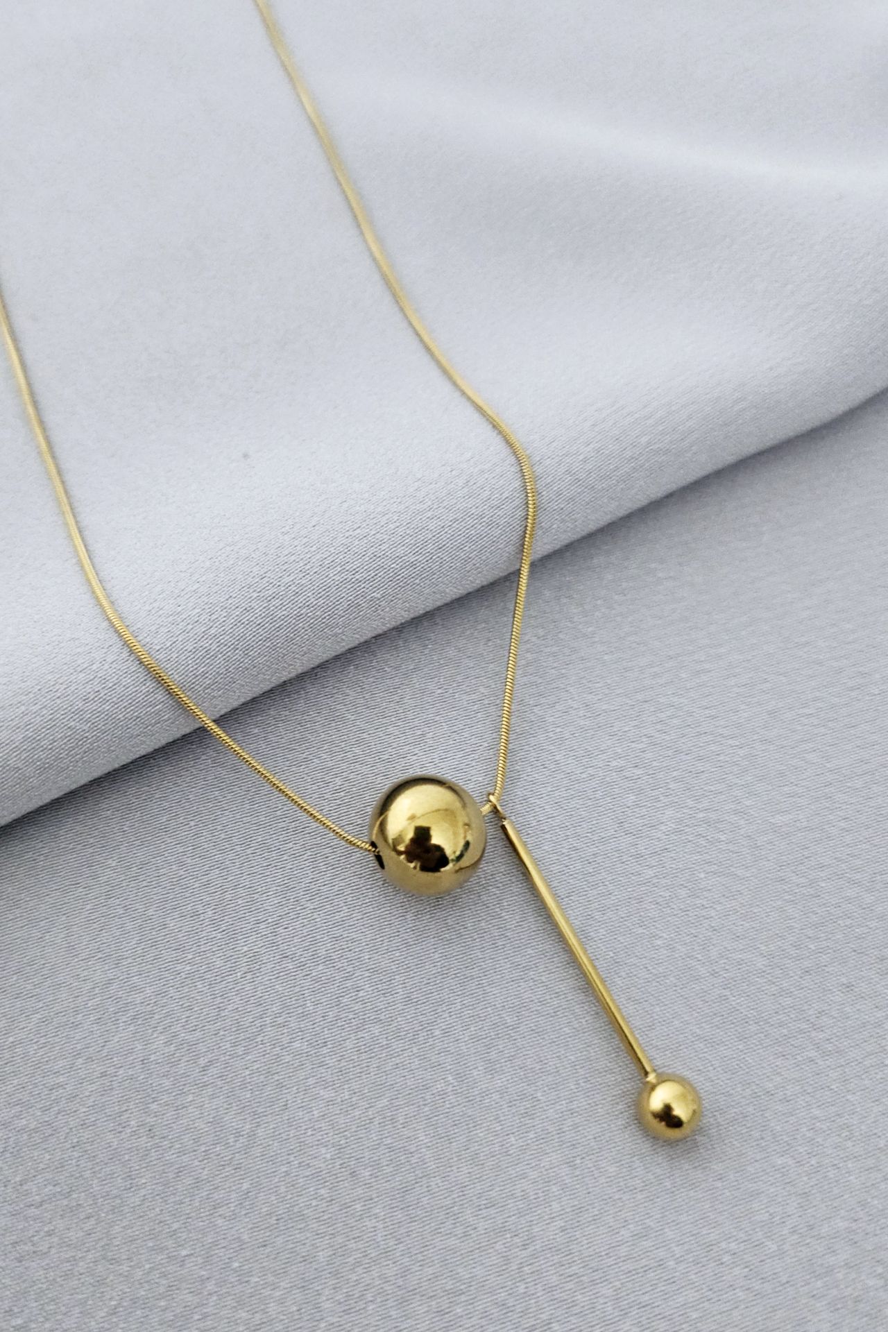 Çelik gold kolye