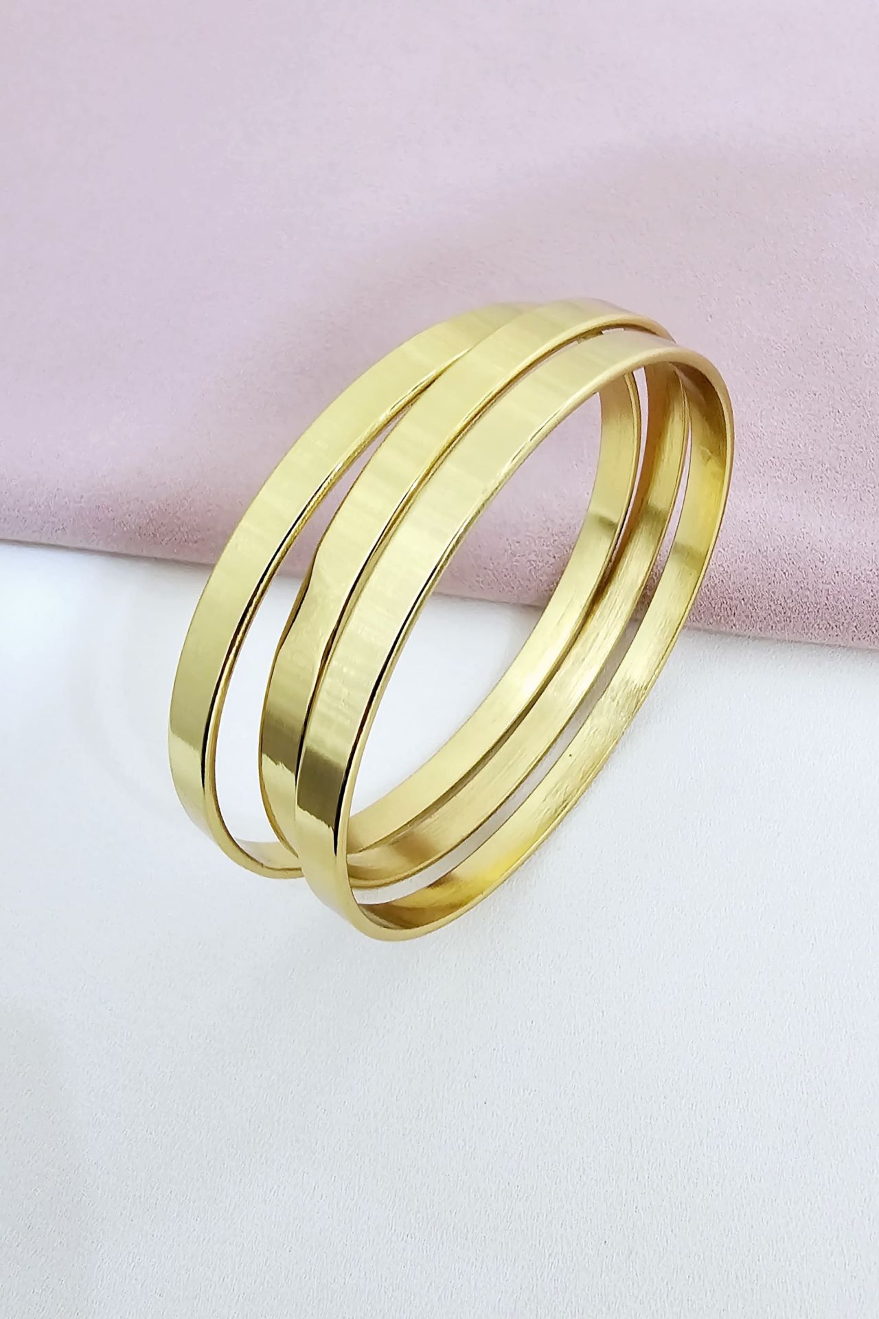 Çelik 3'lü Ajda bileklik 66mm