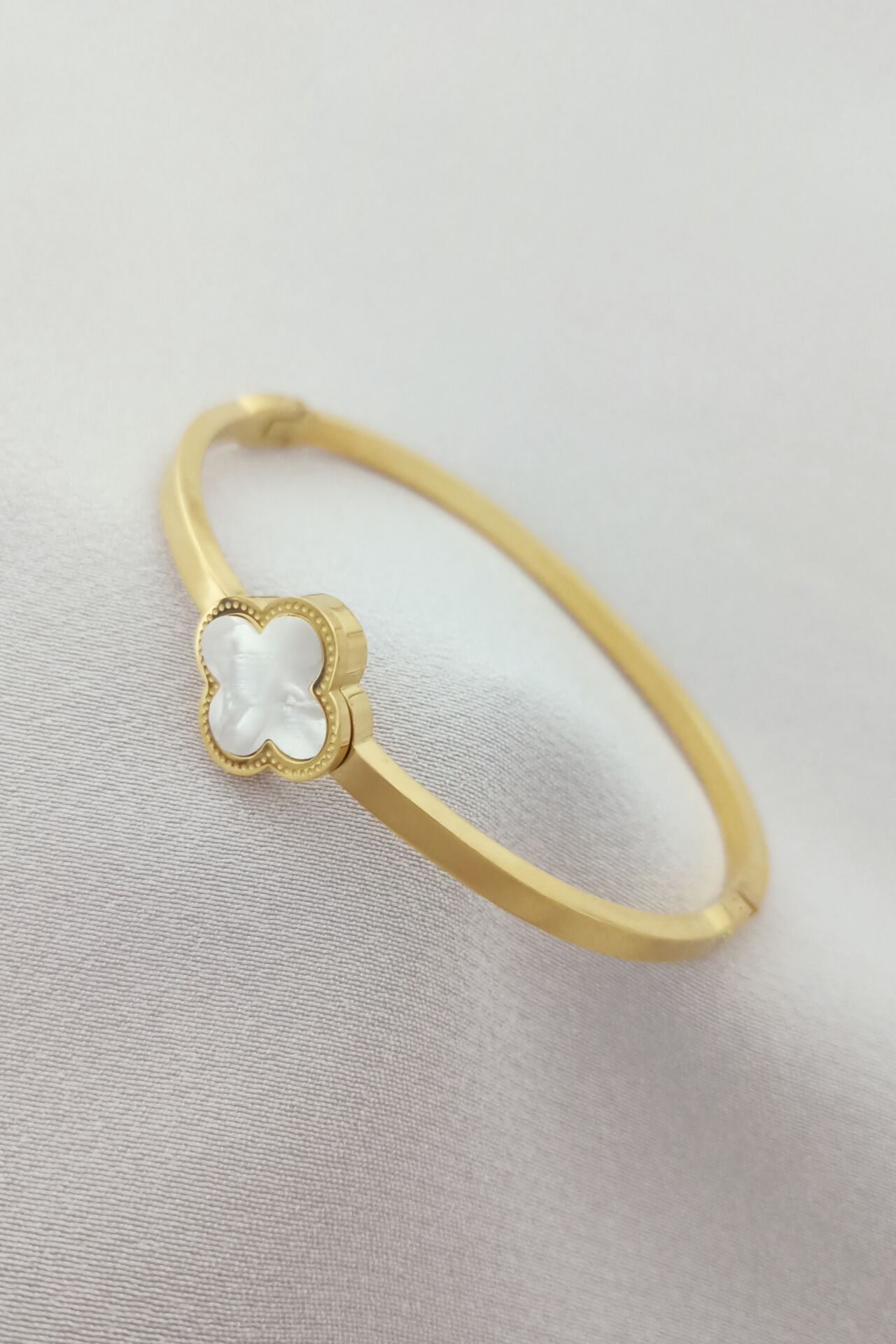Çelik Van cleef kelepçe bileklik gold