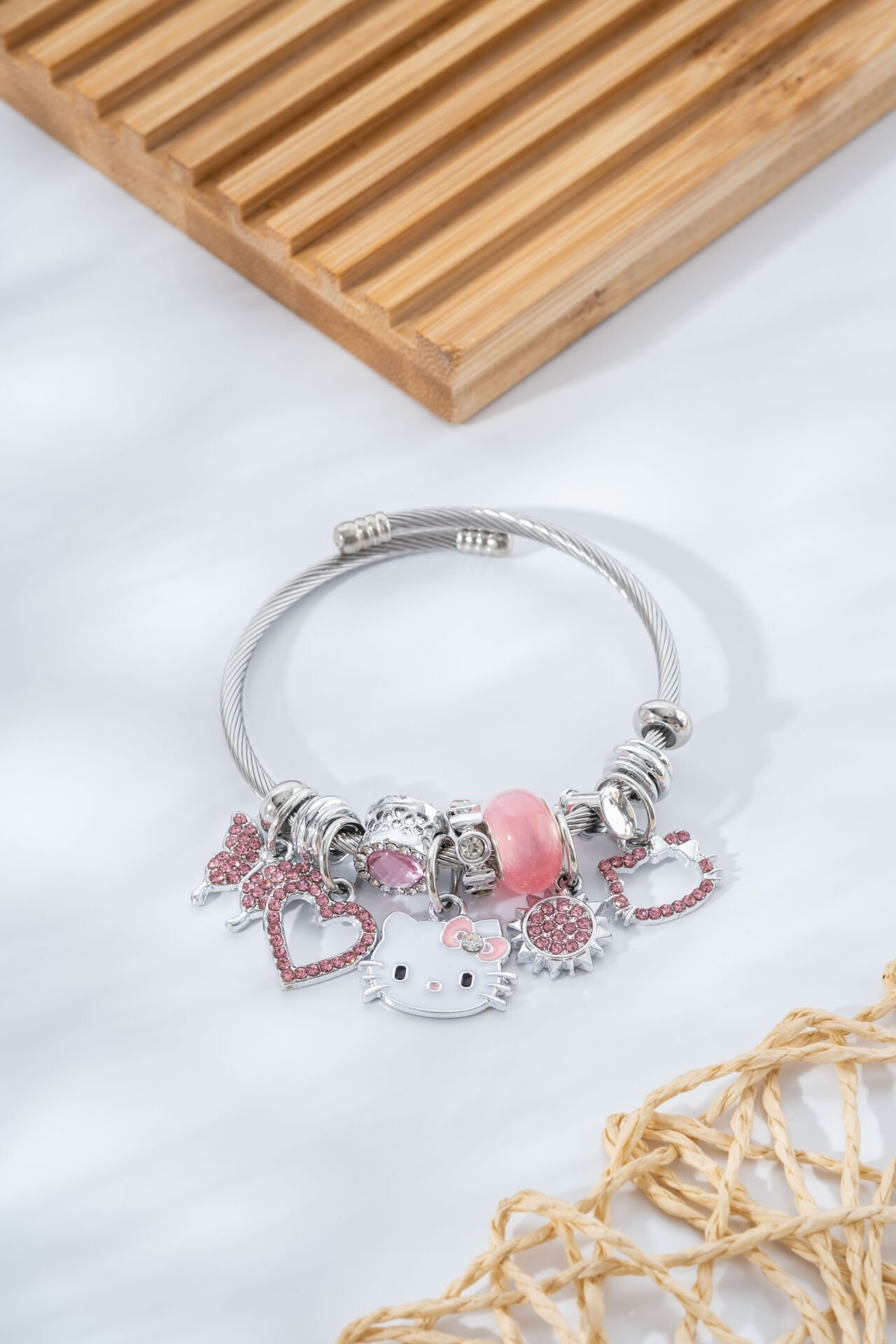 Pembe Taşlı Hello Kıtty Pandora