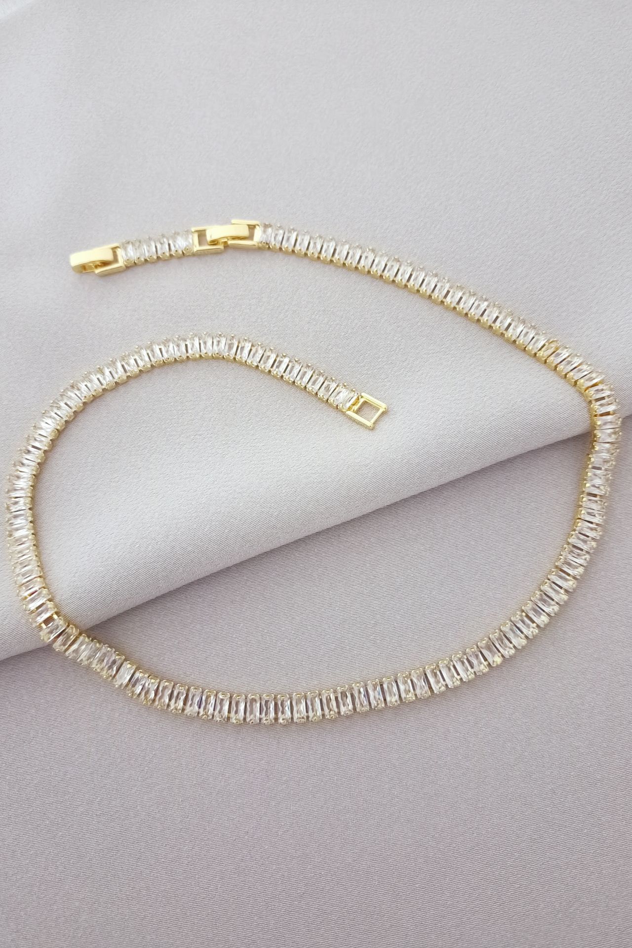 Çelik su yolu kolye gold 45 cm