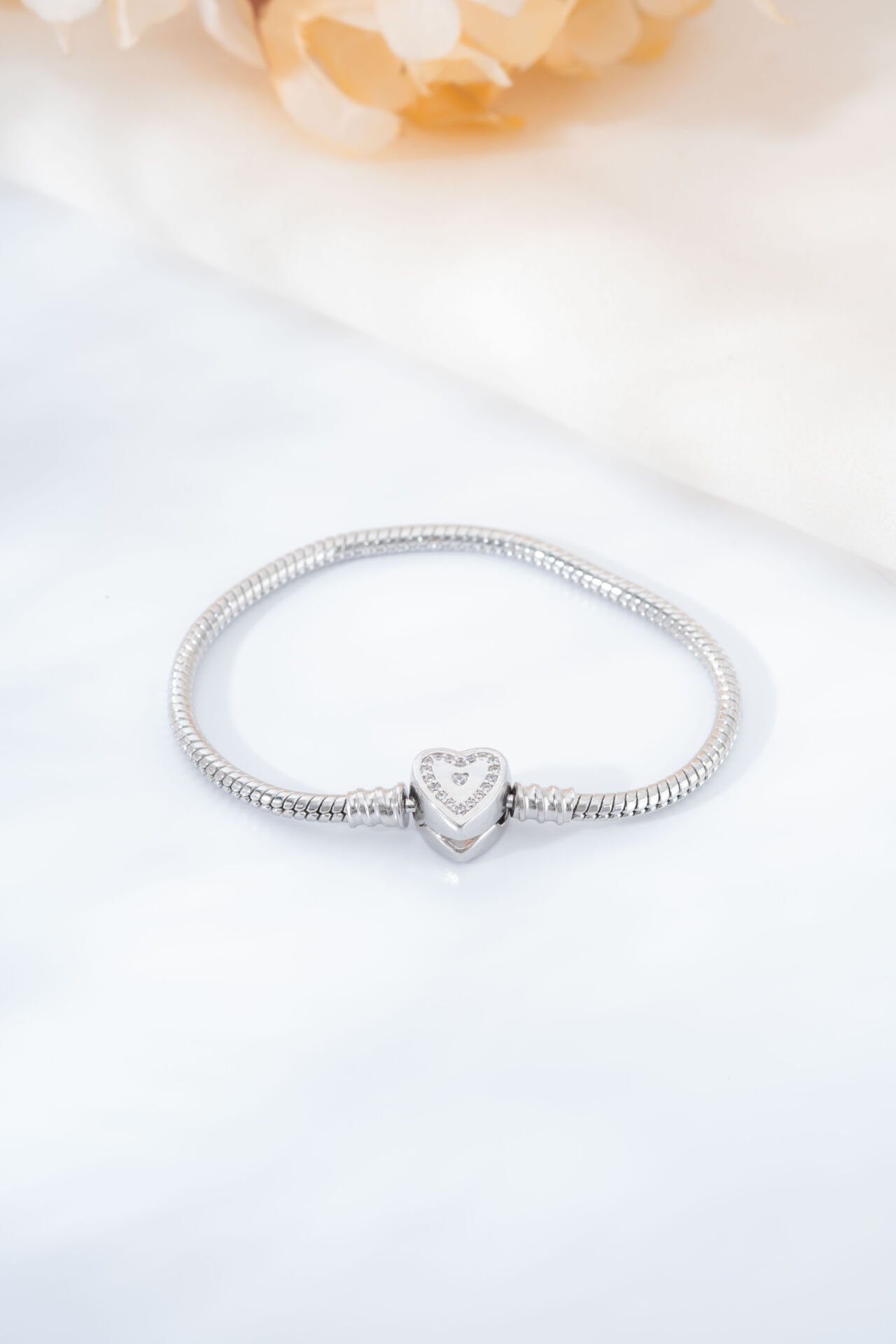 Silver Kalp Taşlı Pandora Bileklik