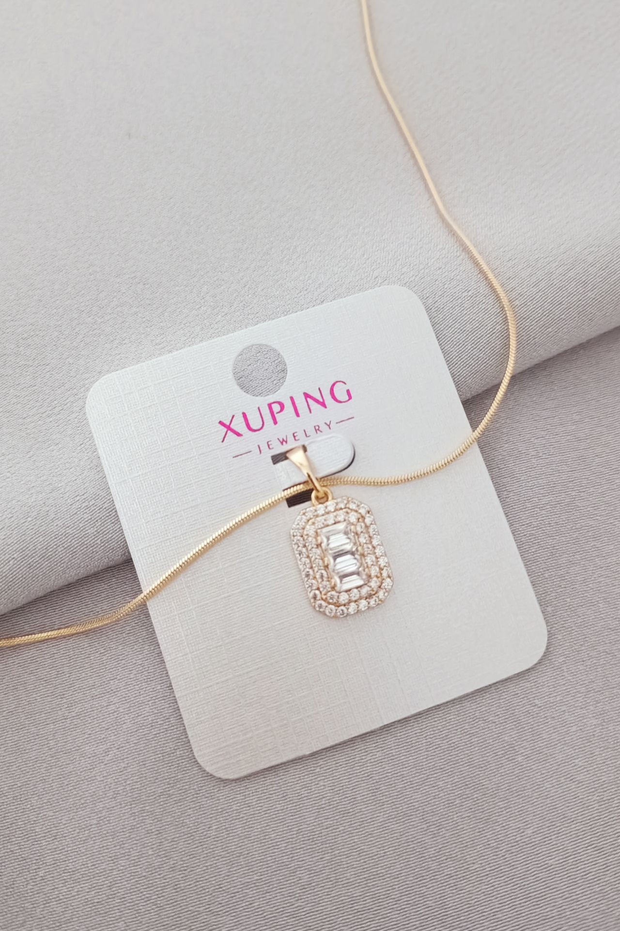 Xuping baget taşlı kolye