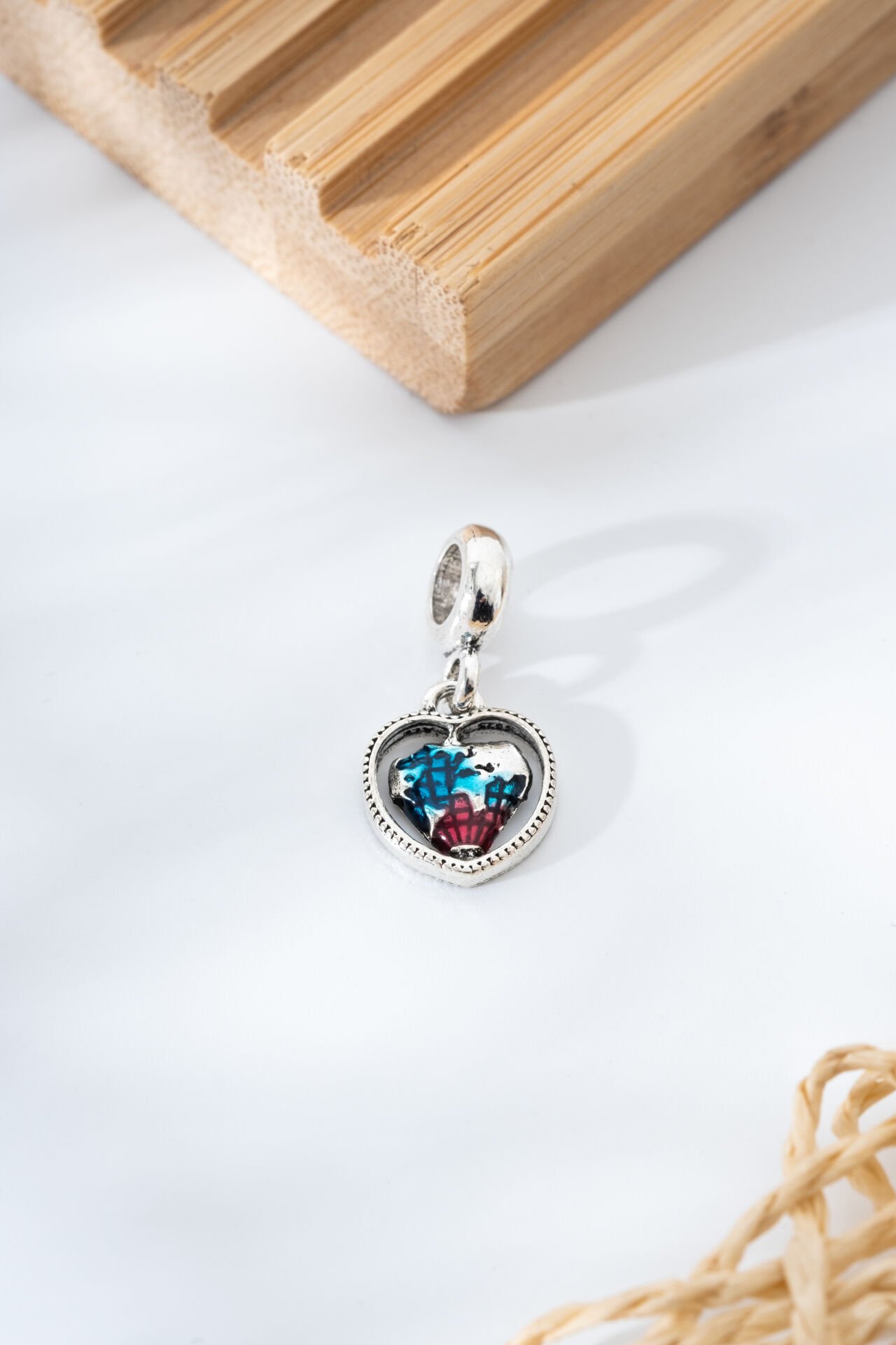 Çelik Silver Kalp Charm