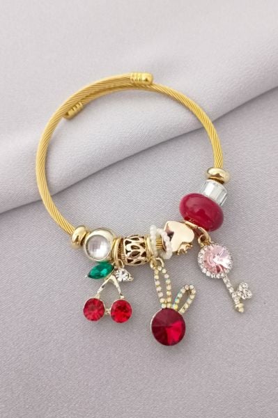 Çelik pandora bileklik gold