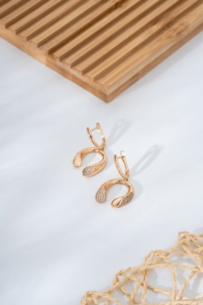 XUPİNG Zirkon taşlı At Nalı  Küpe