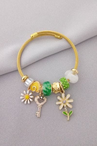 Çelik pandora bileklik gold