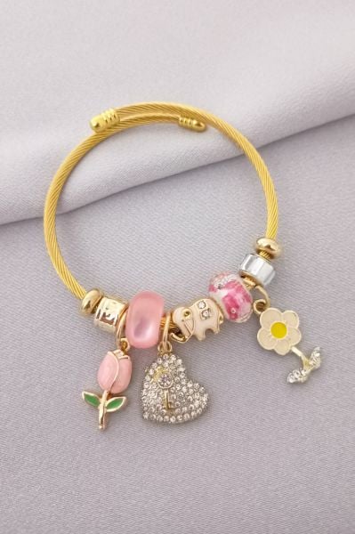 Çelik pandora bileklik gold