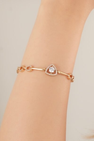 Elmas Taşlı VIP Bileklik Rose