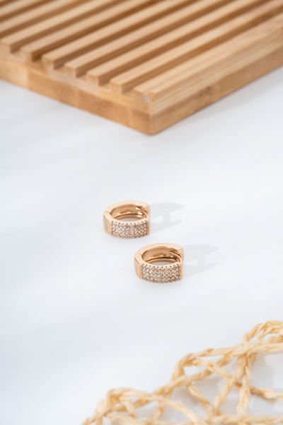 Xuping Gold Zirkon Taşlı  Küpe