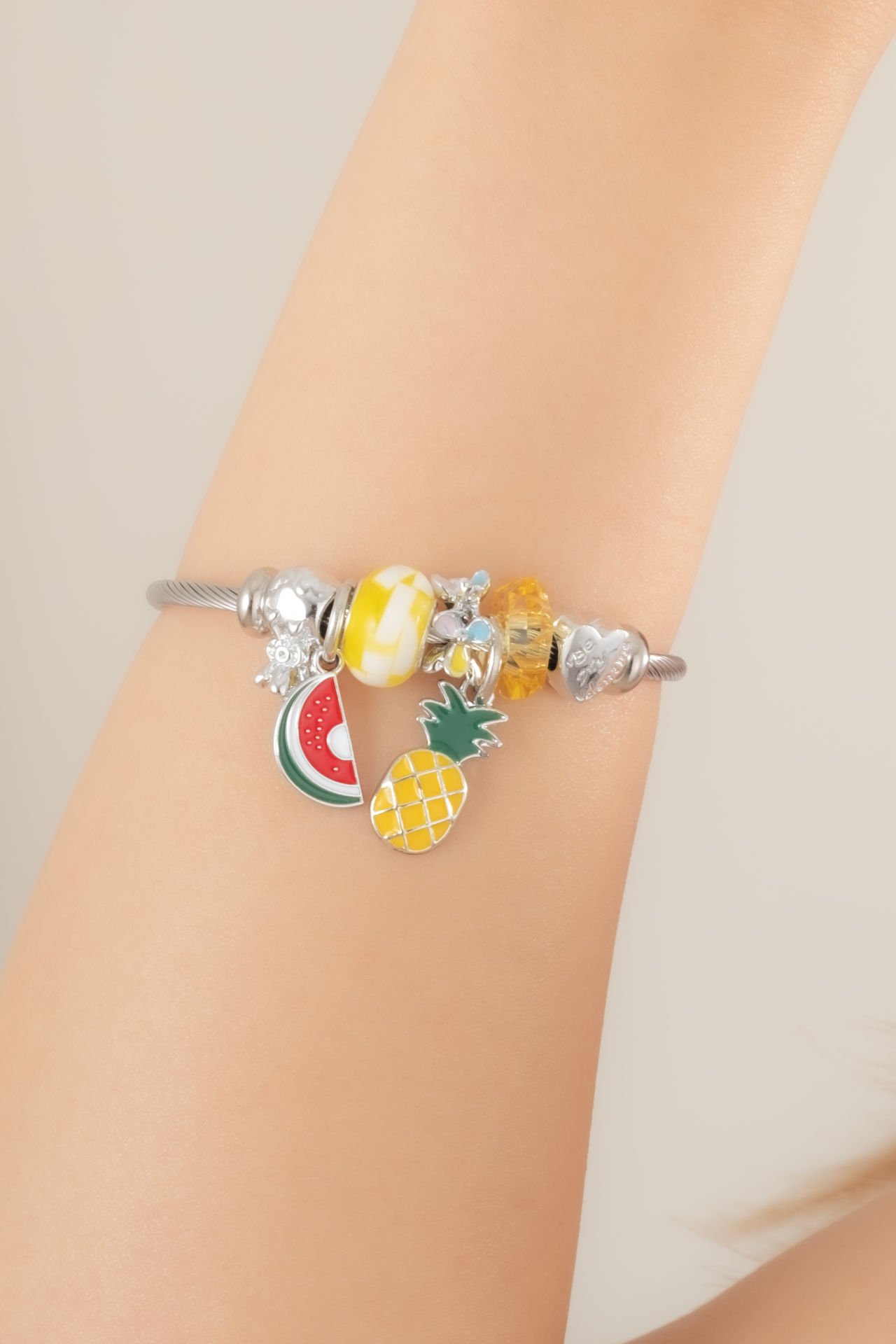 Çelik Pandora Karpuz ve Ananas Figürlü