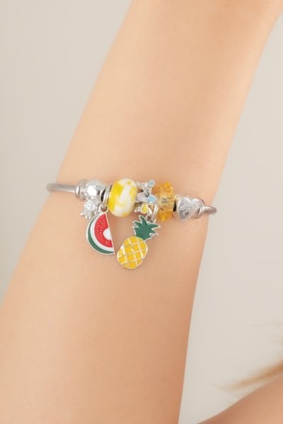 Çelik Pandora Karpuz ve Ananas Figürlü