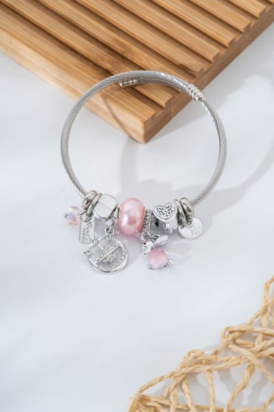Çelik Pandora Pembe Figürlü