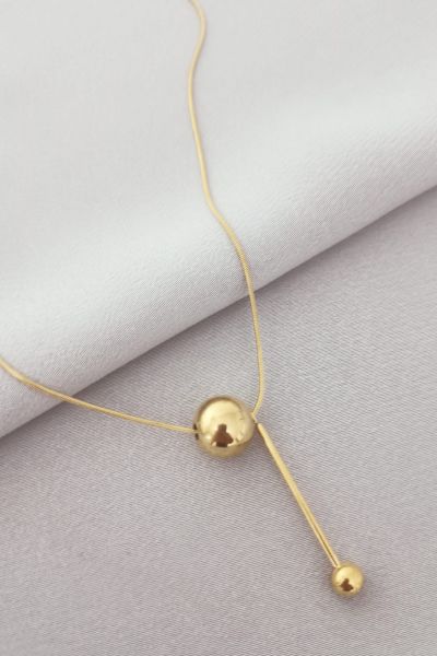 Çelik kolye gold