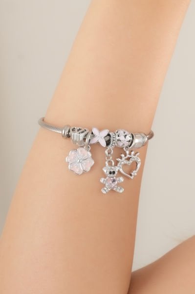 Çelik Pandora Ayıcık ve Yonca Figürlü