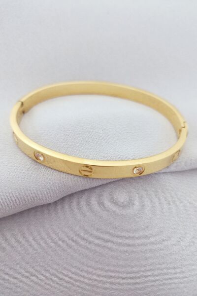 Çelik Cartier taşlı bileklik 21 cm