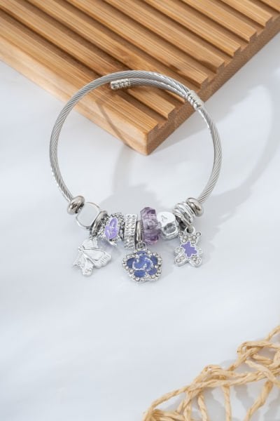 Çelik Pandora Ayıcık ve Kelebek Figürlü