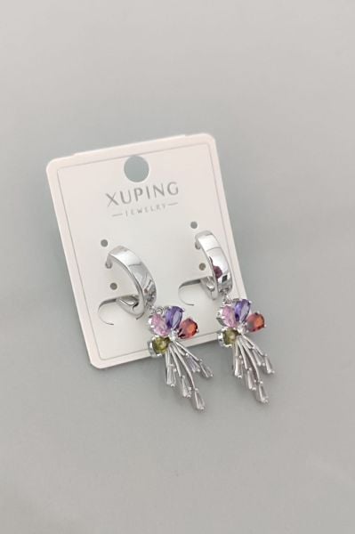 Xuping renkli taşlı küpe