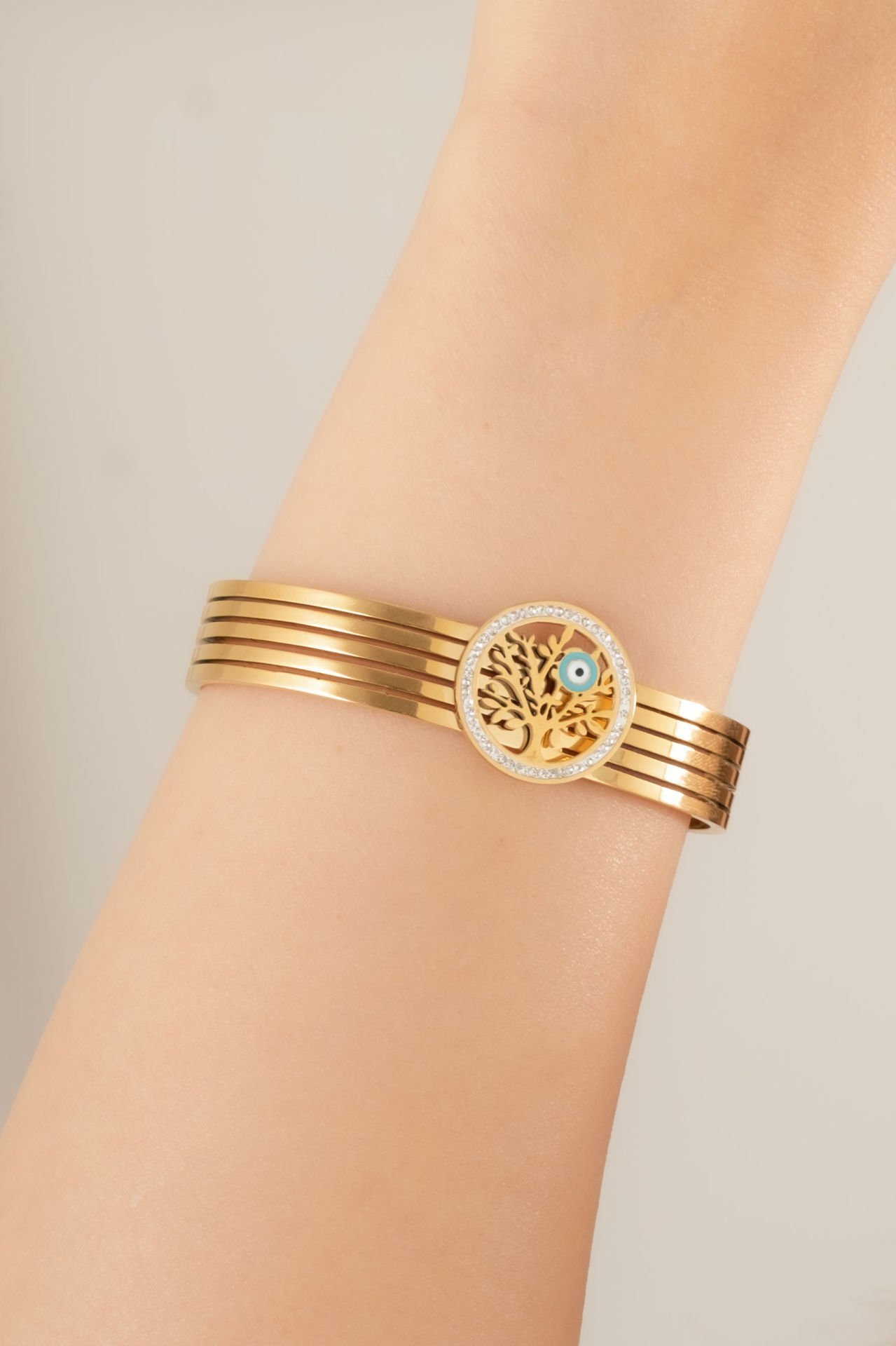 Çelik Hayat Ağacı Bileklik