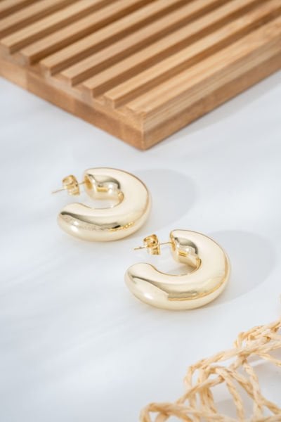 XUPİNG Oval Form Parlak Xuping Küpe