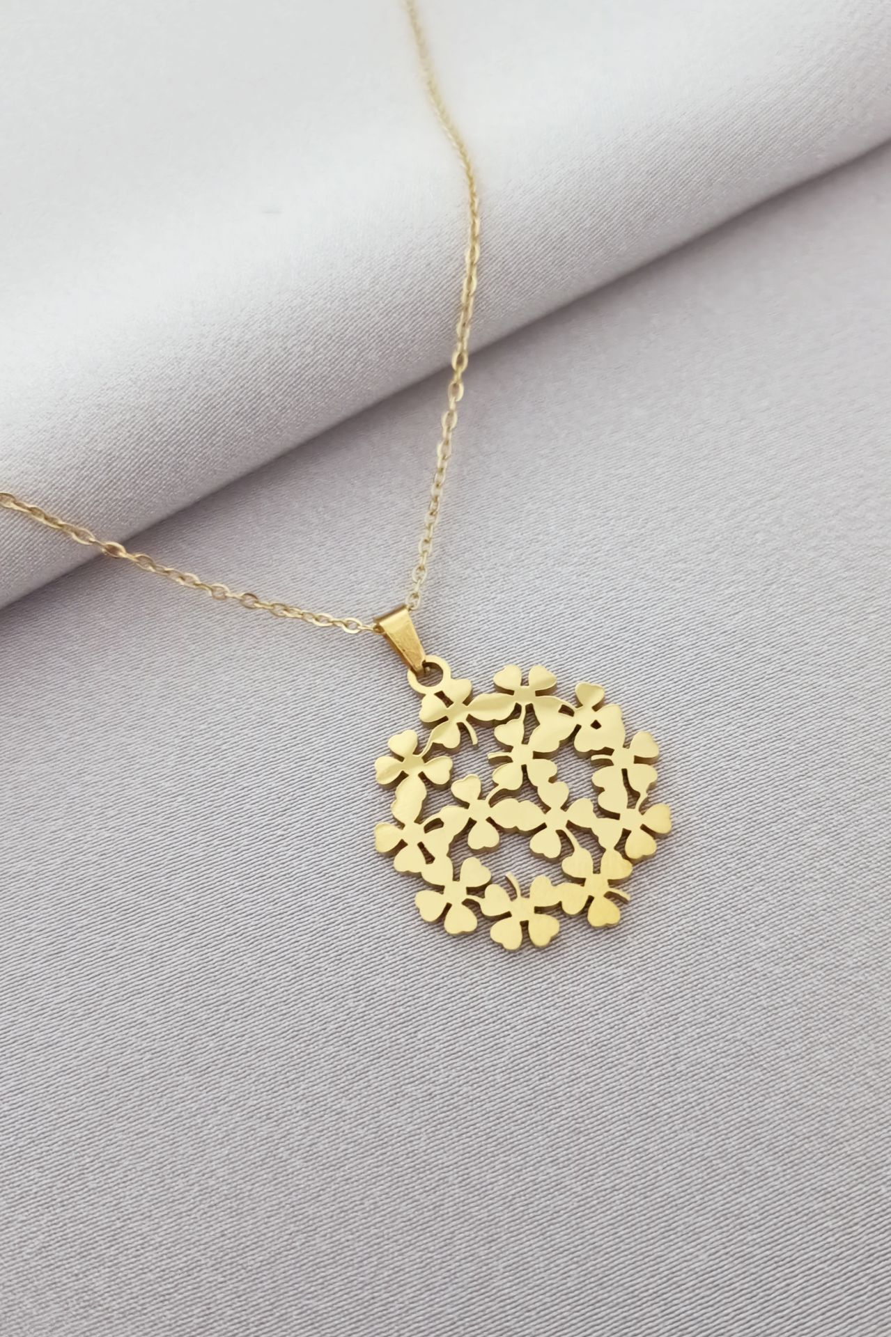 Çelik kolye gold