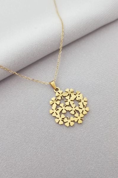 Çelik kolye gold