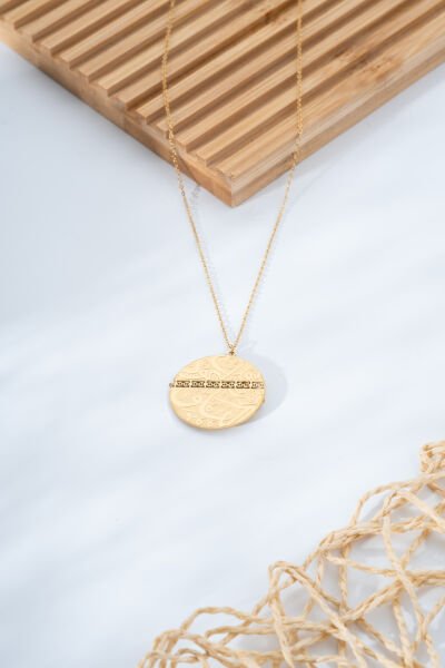 Kuran'ı Kerim Harfli Yuvarlak Kolye