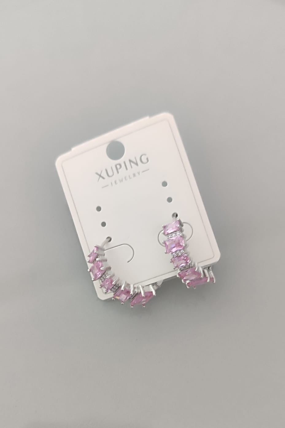 Xuping pembe taşlı küpe
