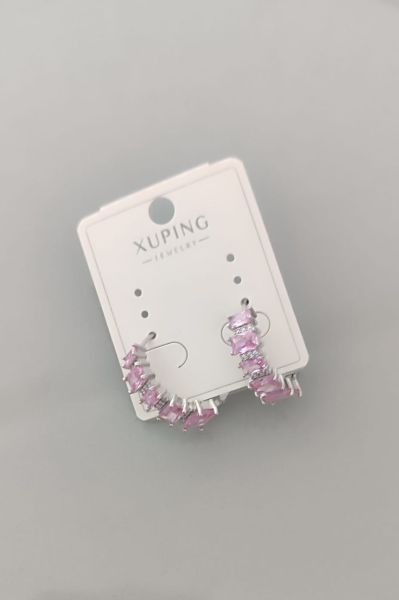 Xuping pembe taşlı küpe