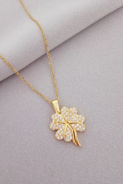Çelik kolye gold açılıp kapanır model