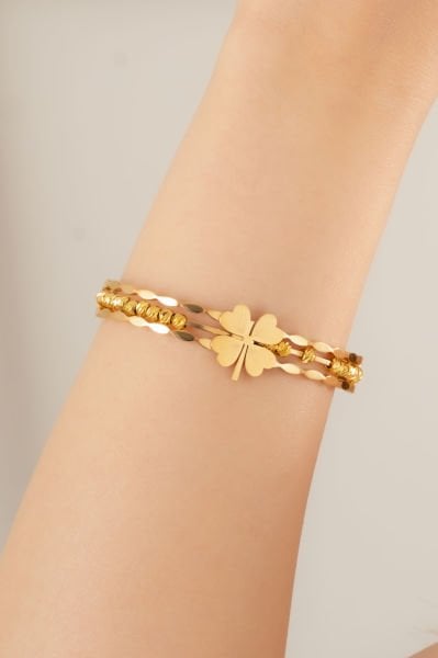 Çelik Dorikalı Yonca Bileklik