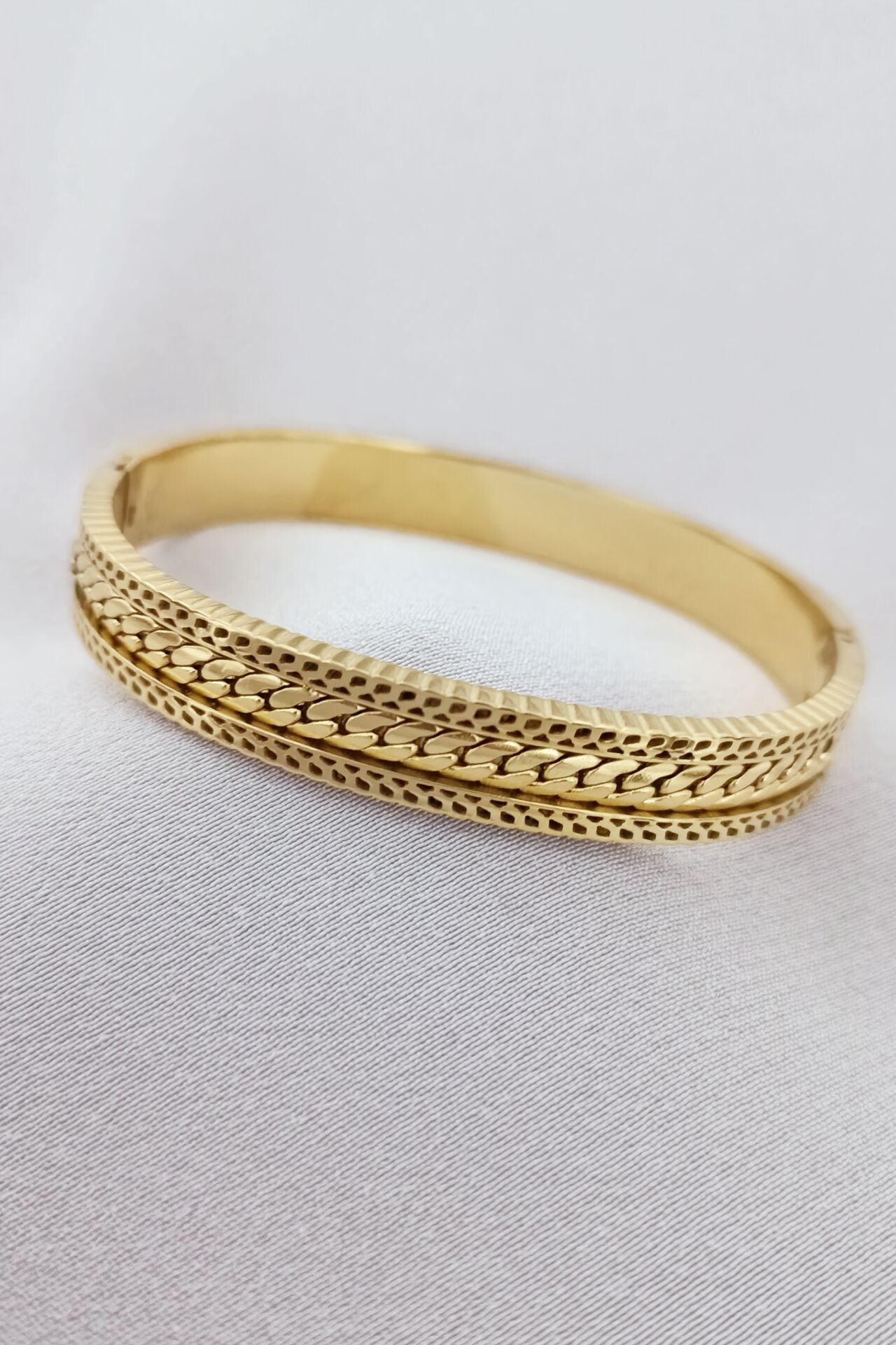 Çelik bileklik gold
