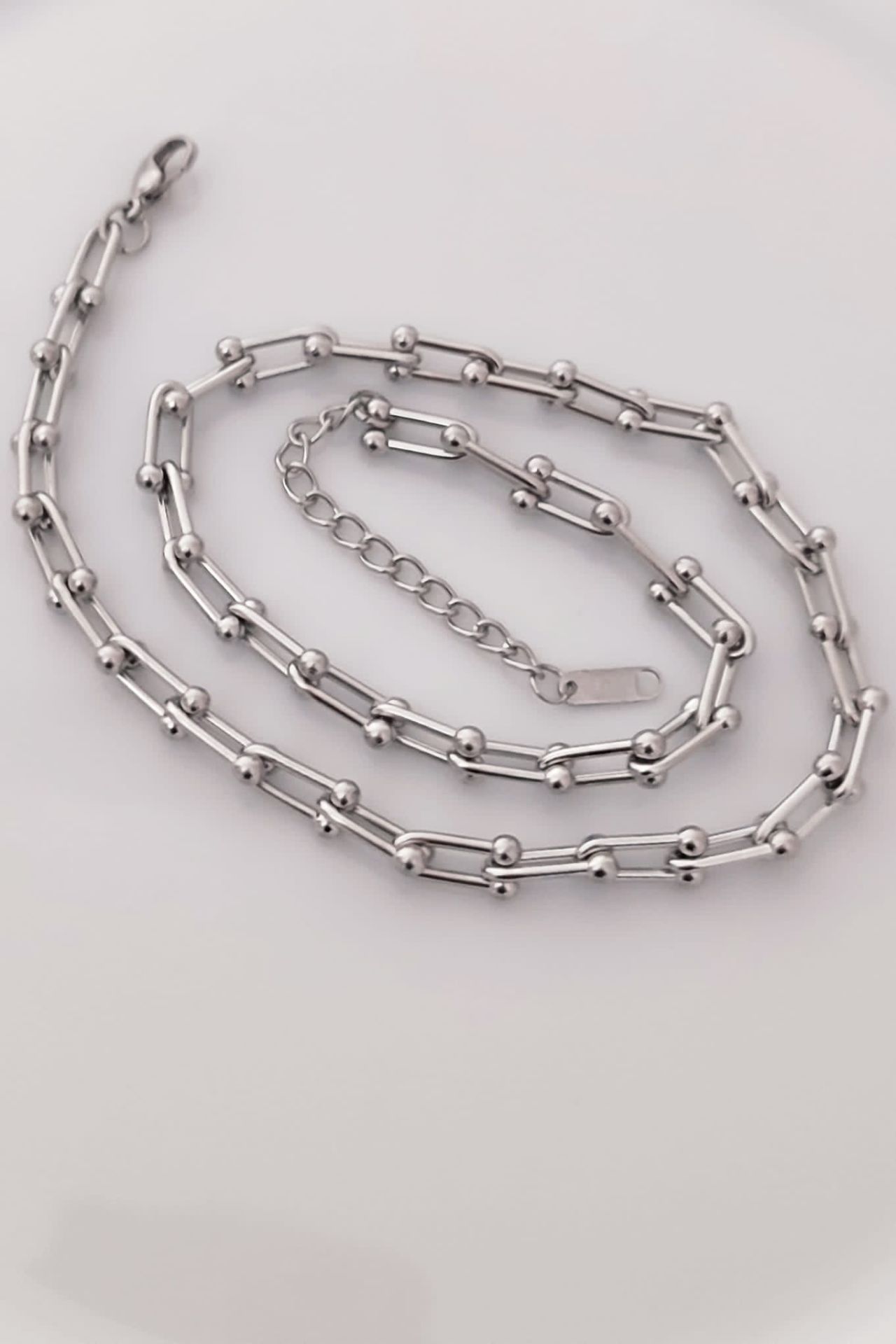 Çelik tiffany kolye silver