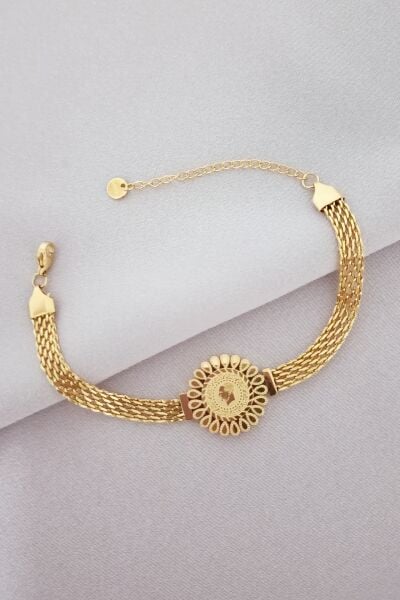 Çelik ata bileklik gold