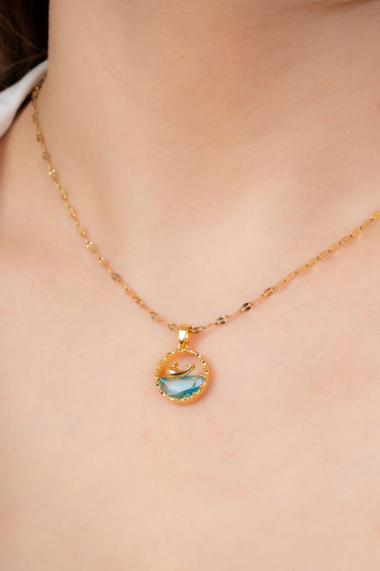 Çelik Okyanus Balık Kolye