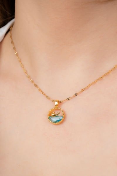 Çelik Okyanus Balık Kolye