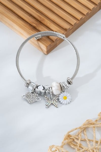 Çelik Pandora Balerin ve Kalp Figürlü