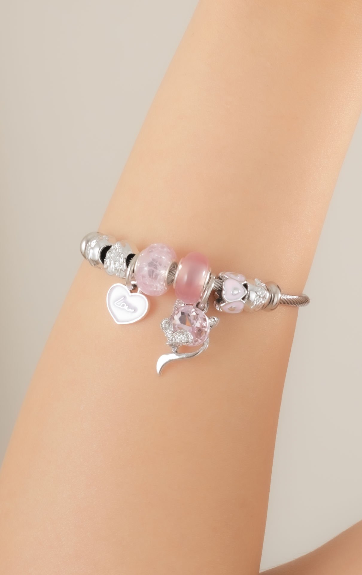 Çelik Pandora Love Kalpli