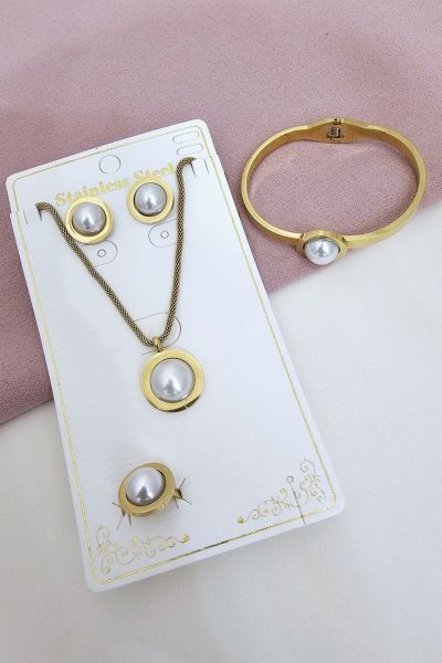 Çelik İnci Taşlı Set