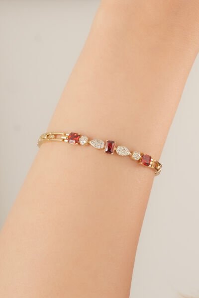 XUPİNG Kırmızı Taş Detaylı Bileklik