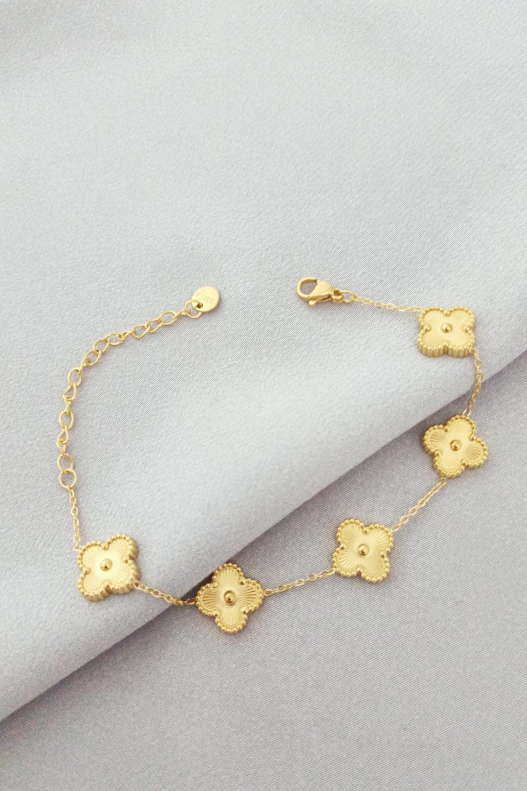 Çelik Van Cleef Bileklik Gold