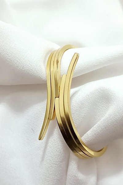 Çelik çapraz bileklik gold