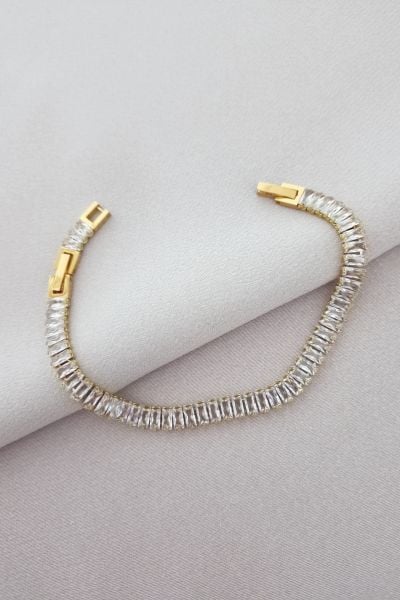 Çelik su yolu bileklik gold