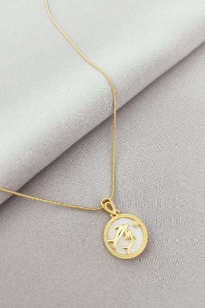 Çelik balık kolye gold